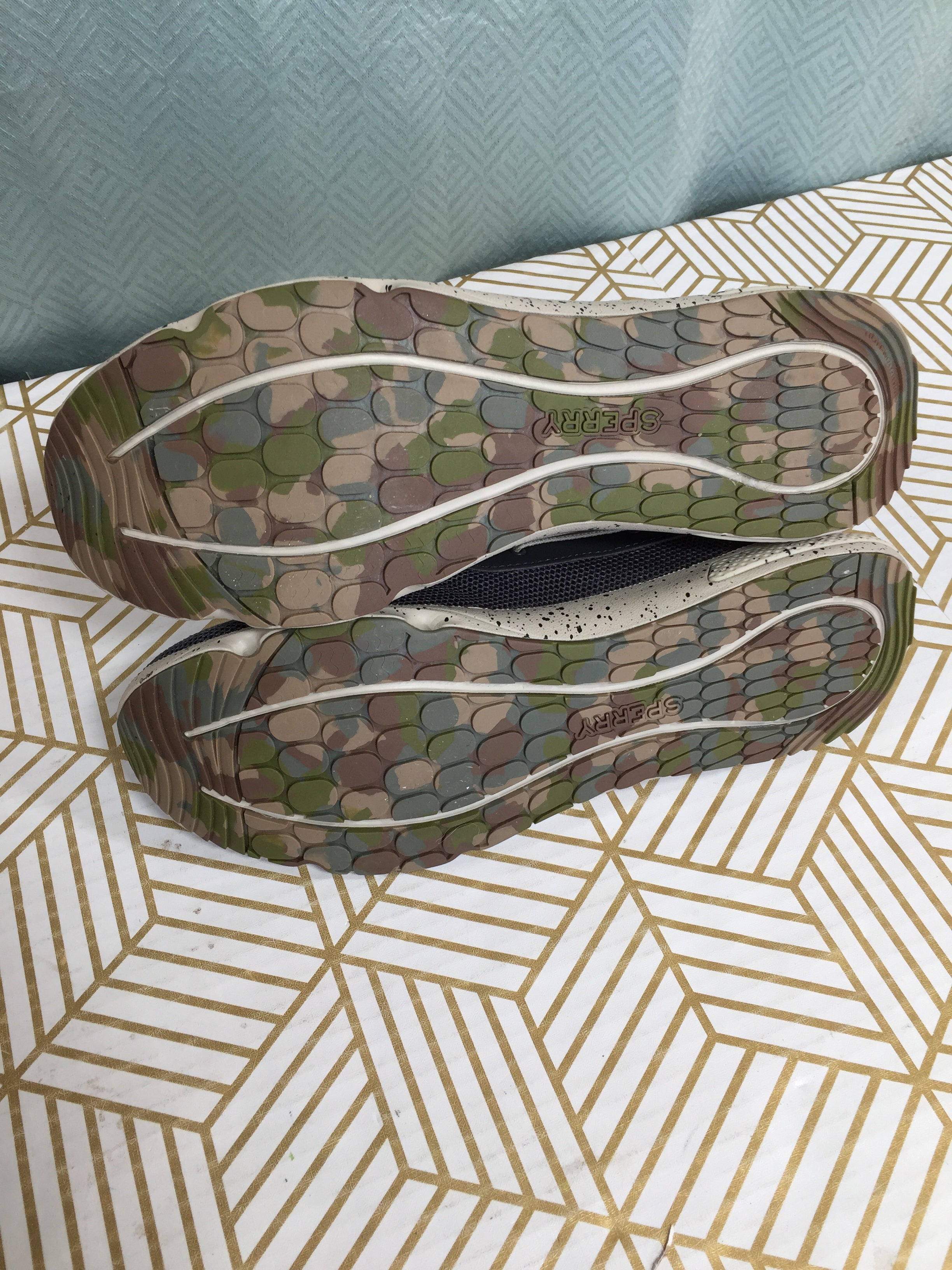 Sperry Men's Plush Boat Shoes US Size 10.5 Camo Grey STS19497 (7819329470702)